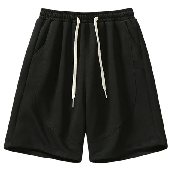 Toimothcn Mens Casual Shorts Solid Color Sports Shorts With Stretchy Waist Drawstring Quickly Dry Loose Fit Summer Beach Shorts Suitable For Outdoor Sports