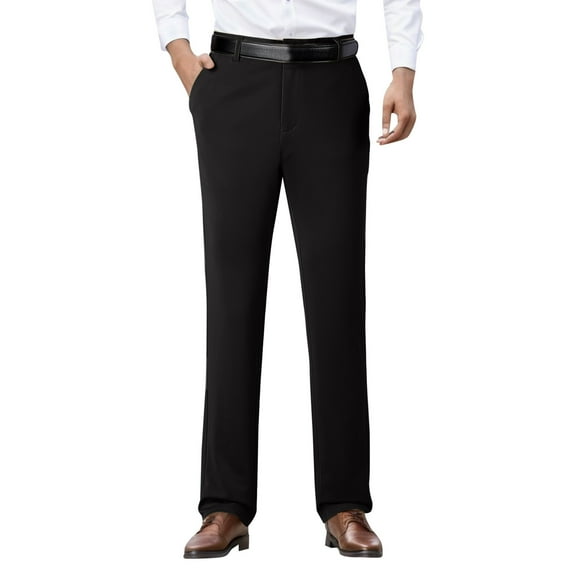 Toimothcn Mens Dress Pants Casual Solid Color Suit Pants Loose Fit Wide Leg Business Trousers Comfy Men's Work Wear