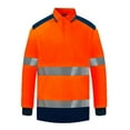 thumbnail image 1 of Toimothcn Mens Safety Shirts High Visibility Polo Shirts For Men Pullover Reflective Long Sleeve Tee Shirts Tops Orange M, 1 of 2