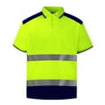 thumbnail image 1 of Toimothcn Mens Safety Shirts High Visibility Polo Shirts For Men Pullover Reflective Short Sleeve Tee Shirts Tops Yellow S, 1 of 4