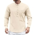 thumbnail image 1 of Toimothcn Mens Shirts Casual Solid Color Buttons Up Lapel Long Sleeve Shirt Lightweight Soft Tee Shirts Comfy Mens Summer Clothes, 1 of 6