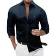thumbnail image 1 of Toimothcn Mens Shirts Long Sleeve Lapel Shirt Casual Dot Prints Holiday Cardigan Shirt Tops Lightweight Soft Shirt Tops Comfy Mens Dailywear, 1 of 6