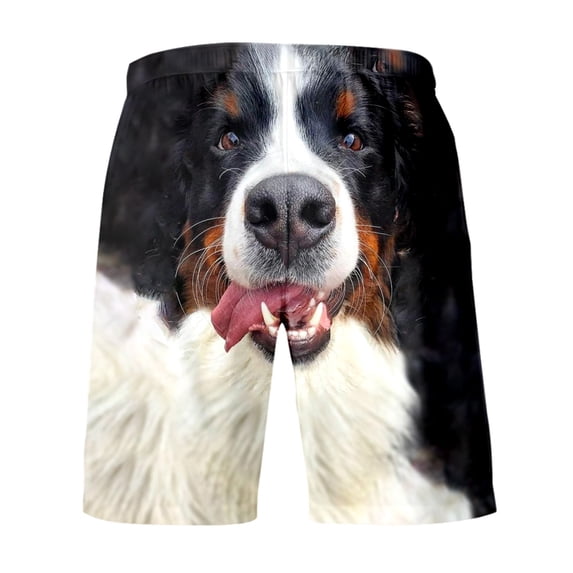 Toimothcn Mens Shorts Funny Dog Printed Shorts Stretchy Waist Drawstring Soft Breathable Homewear Shorts Suitable For Sleepwear