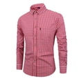 thumbnail image 1 of Toimothcn Polo Shirts For Men Fashion Casual Plaid Long Sleeved Buttons Up Handsome Lapel Jackets Lightweight Soft Shirt Tops Comfy Mens Dailywear, 1 of 3