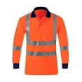 thumbnail image 1 of Toimothcn Safety Shirts For Men High Visibility Polo Shirts For Men Pullover Reflective Long Sleeve Tee Shirts Tops Watermelon Red Xl, 1 of 4