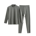 Toimothcn Solid Color Basic Thermal Underwear Sets Thickened Fleeced