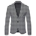 thumbnail image 1 of Toimothcn Suit Jacket For Men Casual Plaid Formal Blazer Warm Slim Fit One Buttons Lapel Long Sleeve Lightweight Handsome Business Suit Jacket Leisure Mens Clothes, 1 of 2