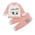 thumbnail image 1 of Toimothcn Toddler Baby Boys Pajamas Set Long Sleeve Cute Cartoon Dinosaur Printed Flannel Shirt Tops Stretchy Pants 2Pcs Pajamas Sets Warm Loose Fit Sleepwear Outfits Comfy Kids Clothing, 1 of 8