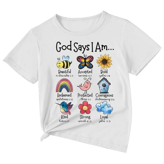 Toimothcn Toddler Baby Girls Tees Cute Cartoon Bee Printed Short Sleeve Crew Neck Soft Loose Fit Tee Shirts 1-2 Years