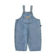 thumbnail image 1 of Toimothcn Toddler Boys Pants Fashion Solid Color Denim Overalls Stretchy Waist Wide Leg Loose Fit Denim Jumpsuit 4-5 Years, 1 of 2