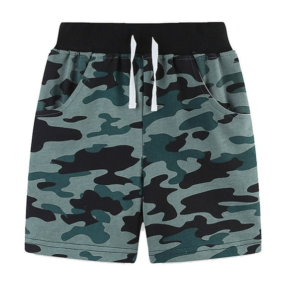 Toimothcn Toddler Boys Shorts Casual Camo Printed Stretchy Waist Drawstring Sports Shorts Soft Loose Fit Summer Shorts Suitable For Vacation