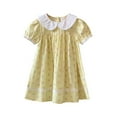 thumbnail image 1 of Toimothcn Toddler Girls Dress Puff Sleeve Casual Patchwork Floral Printed Dress Soft Breathable Summer Dresses Lovely Girl's Sundress, 1 of 9