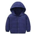 thumbnail image 1 of Toimothcn Toddler Girls Puffer Jacket Simple Solid Color Long Sleeve Hooded Down Jacket Hooded Thickened Warm Loose Fit Zipper Up Windproof Lightweight Winter Coat Suitable Winter Dailywear, 1 of 3