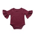 thumbnail image 1 of Toimothcn Toddler Girls Romper Jumpsuit Short Sleeve Casual Solid Color Romper Soft Loose Breathable Jumpsuits 3-6 Months, 1 of 4