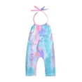 thumbnail image 1 of Toimothcn Toddler Girls Romper Jumpsuit Sleeveless Casual Rainbow Tie Dye Printed Romper Soft Loose Breathable Jumpsuits 1-2 Years, 1 of 4