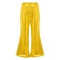 thumbnail image 1 of Toimothcn Toddler Girls Trousers Casual Glitter Sequins Flared Jeans Slim Stretchy Waist Soft Fashion Carnival Stage Performance Trousers, 1 of 5
