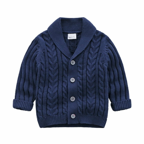 Toimothcn Toddler Infant Boys Sweater Simple Solid Color Button Up Knit Sweaters Long Sleeve Lapel Warm Soft Loose Fit Pullover Knitted Sweater Lovely Child'S Clothes