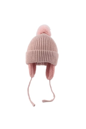 Toddler Kids Baby Unisex Knitted Hats Plush Autumn Winter Heart Neck Solid Color Gaiter Knit Hat Lovely Childs Clothing