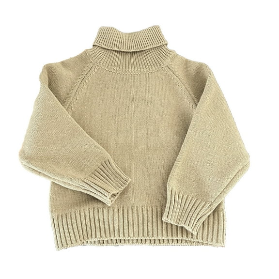 Toimothcn Toddler Kids Boys Sweater Long Sleeve Turtleneck Simple Solid Color Pullover Sweater Warm Soft Fall Winter Knitted Sweaters Suitable For Dailywear
