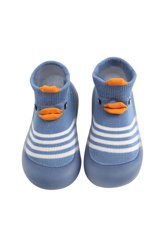 Toddler Walking Sock Shoes Spring Summer Cute Duck Rubber Sole Floor Non Slip Socks Shoes Breathable Leisure Barefoot Shoes Comfy Infants Dailywear