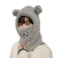 thumbnail image 1 of Toimothcn Winter Warm Windproof Hat Ski Riding Shield Warmer Cute Cartoon Bear Ear Neck Cover Hat With Face Guard For Girl Lovely Childs Clothing, 1 of 6