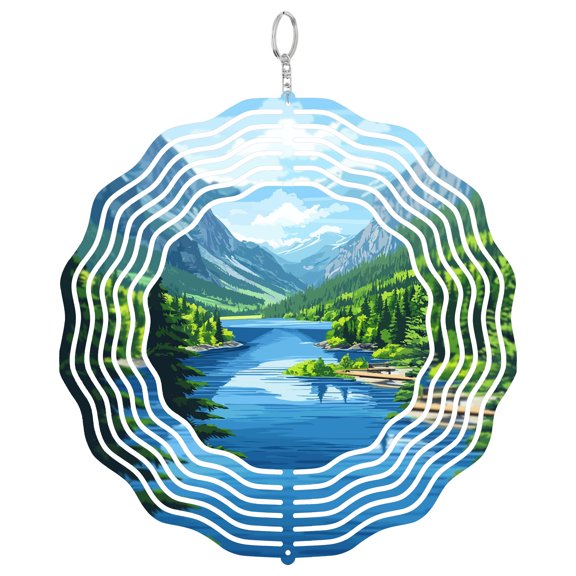 Toiyabe National Forest 3D Wind Spinner Stainless Steel Kinetic Art Garden Decor Nevada Nature Pine Gift