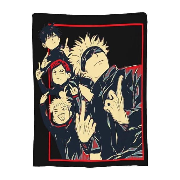 Toji Fushiguro Jujutsu Kaisen Sherpa Blanket, Anime Design Throw, Couch Bedroom Decor, JJK Fan Gift