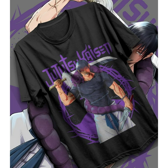 Toji Fushiguro T-shirt, Jujutsu Kaisen Manga Anime Shirt,Royal Blue color,size 5XL