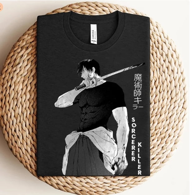 Zhongkaihua T-shirt Anime JJK Unisexe Hommes Femmes, Choso/Gojo Satoru/Fushiguro Toji T-shirt Délavé
