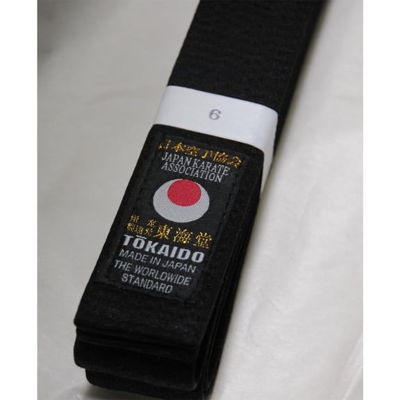 Tokaido Karate Japanese JKA Black Belt, 1.75"