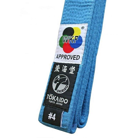 Tokaido Karate WKF Competition Belt, Sky Blue
