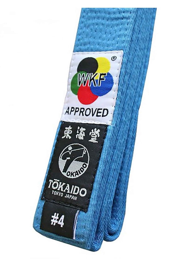 Karate WKF Competition Belt, Sky Blue