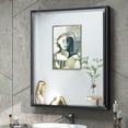 thumbnail image 1 of TokeShimi Bathroom Metal Framed Medicine Cabinets with Mirror, 30 x 26 inch Black Wall Cabinets, Rectangle Recessed/Wall Mounted Storage Cabinets, 1 of 9