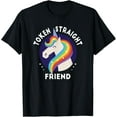 thumbnail image 1 of Token Straight Friend Funny Slang Queer Ally Gay Pride Stuff T-Shirt Tee, 1 of 4