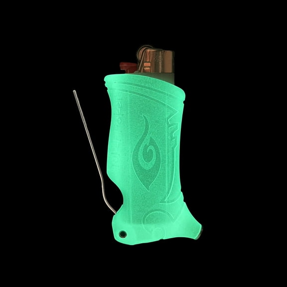 Toker Poker - BIC Lighter Case Multi Tool, Glow in the Dark Clear, All Inclusive Tool for Camping