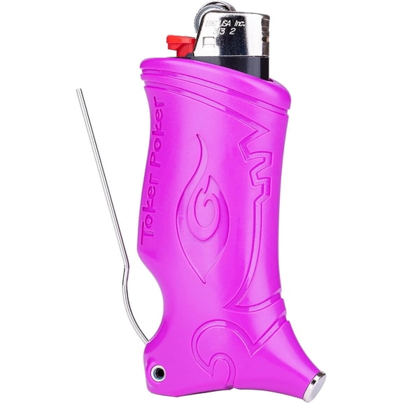 Toker Poker - Bic Lighter Case Multi Tool 2.0 - Magenta, All Inclusive Tool for Camping and Other