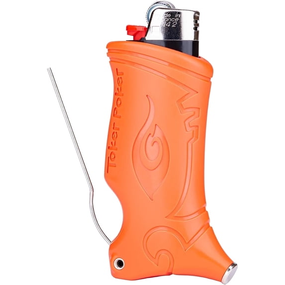Toker Poker - Bic Lighter Case Multi Tool 2.0 - Orange, All Inclusive Tool for Camping and Other
