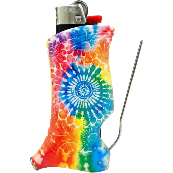 Toker Poker - Bic Lighter Case Multi Tool, Tie Dye Design, All Inclusive Tool for Camping and Other