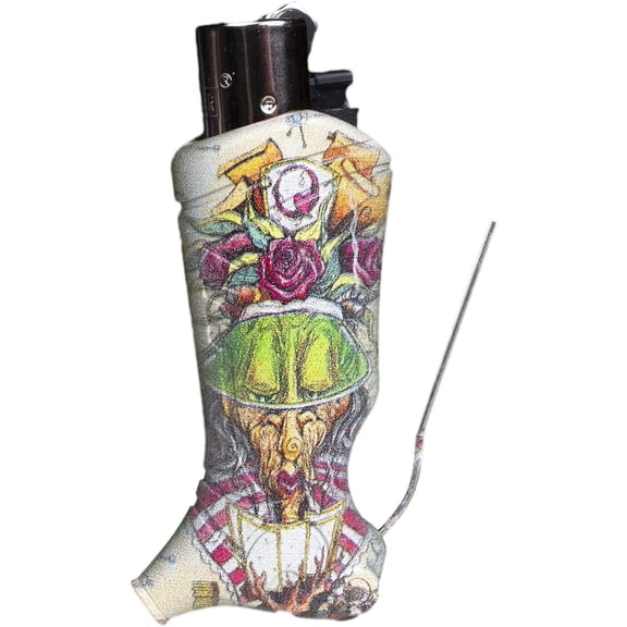 Toker Poker - Clipper Lighter Case Multi Tool, Alice Collection - Red Queen, All Inclusive Tool for Camping and Other
