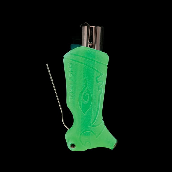 Toker Poker - Clipper Lighter Case Multi Tool, Glow in the Dark Yellow, All Inclusive Tool for Camping