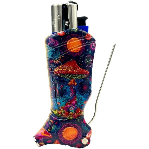 Toker Poker - Clipper Lighter Case Multi Tool, Golden Teacher Design, All Inclusive Tool for Camping and Other