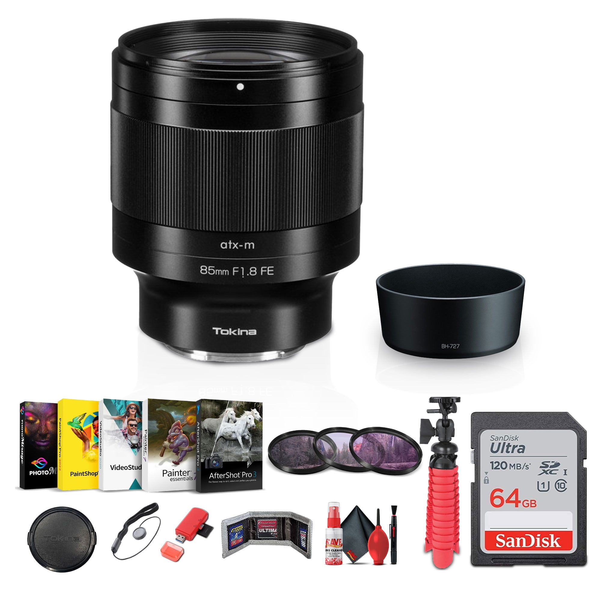 Tokina atx-m 85mm f/1.8 FE Lens for Sony E (ATX-M-AF85FE) +