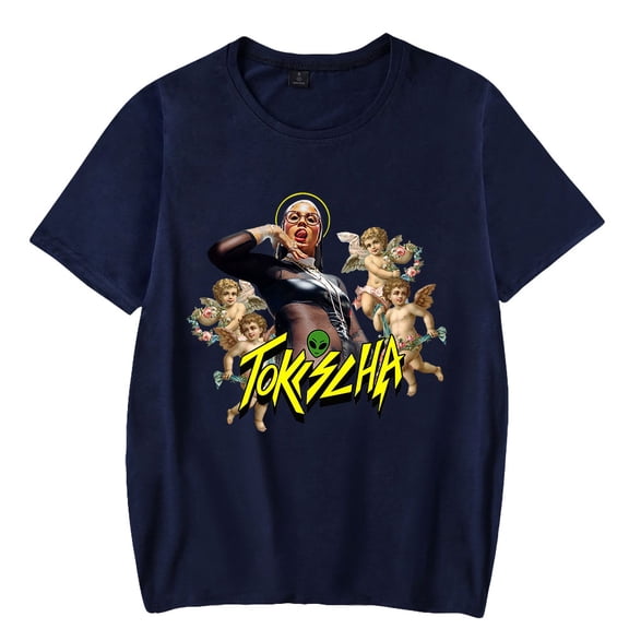 Tokischa Casual Short Sleeve T-shirts Men Women Harajuku Singer Streetwear Printing  Trend
