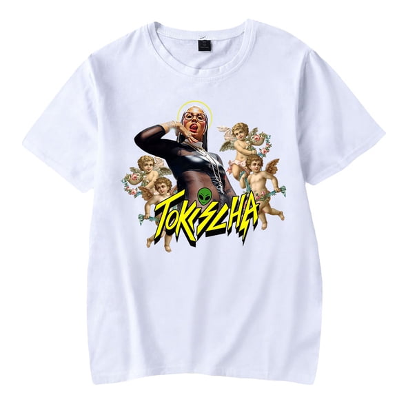 Tokischa Casual Short Sleeve T-shirts Men Women Harajuku Singer Streetwear Printing  Trend