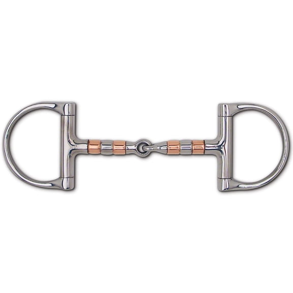Toklat English 3-Inch Racing Dee Bit with Copper Roller Mouthpiece - Multiple Sizes 5 1/2