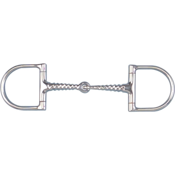 Toklat English Pony Dee Corkscrew Snaffle Horse Bit - 2 1/2 Inch Rings 4