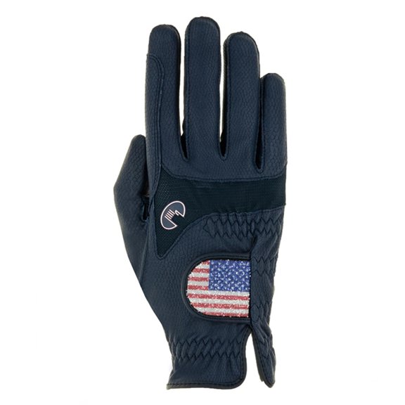 Toklat Maryland Unisex USA Performance Equestrian Riding Gloves - Multiple Sizes Navy/USA / 8.5