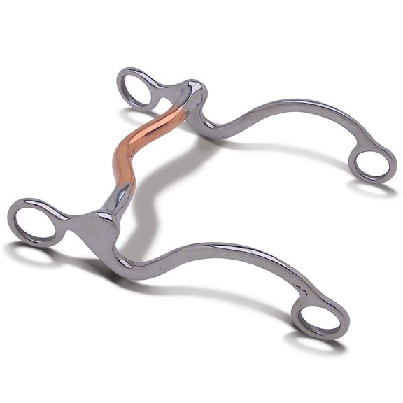 Toklat Wes 6 3/4" Shank Solid Curb Bit, Medium Port Copper Mouth - 5"