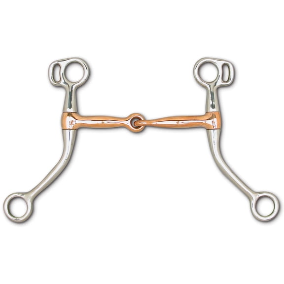 Toklat Wes 6" Shank Swept Back Western Bit with Curb Ring - Copper Mouthpiece 5
