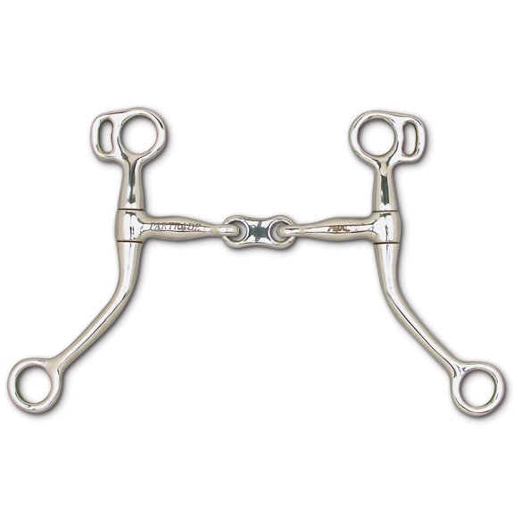 Toklat Wes Swept Back 3-Piece Western Curb Bit with Curb Ring - 6-Inch Shank 6